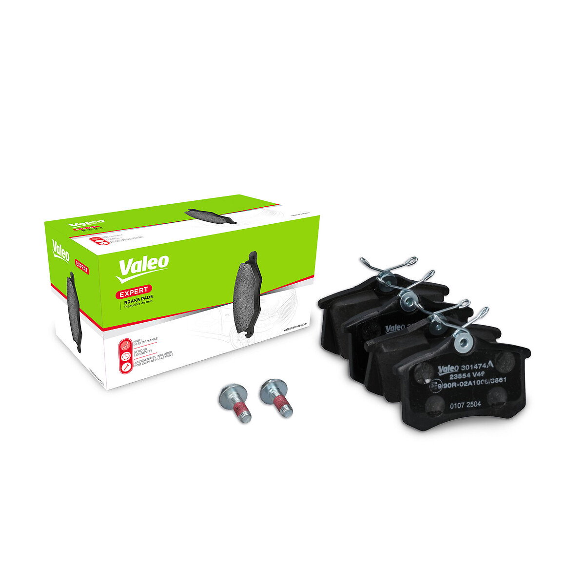 Jeu de 4 plaquettes de frein VALEO ref. 301474A